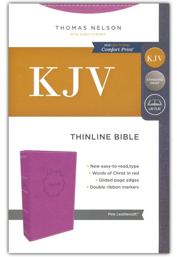 KJV Thinline Bible Pink Leathersoft