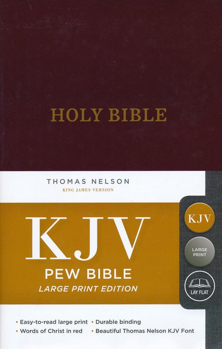KJV Large Print Pew Bible, Comfort Print, Burgundy