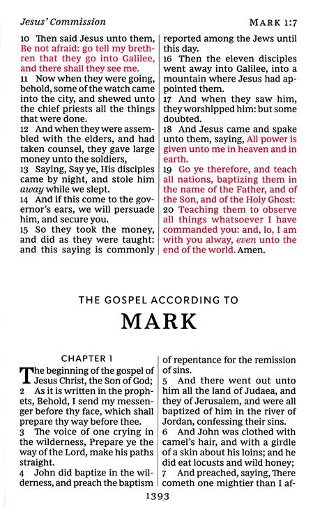 KJV Large Print Pew Bible, Comfort Print, Navy