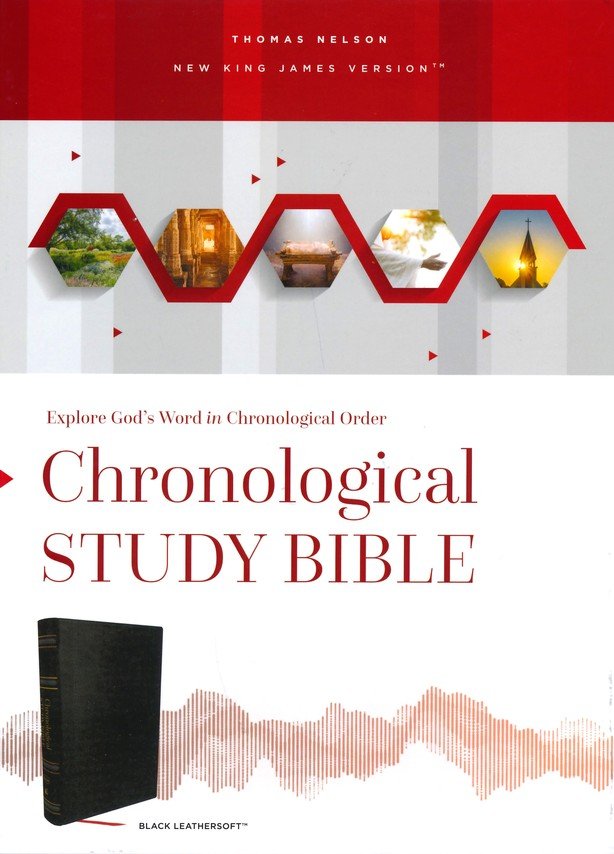 NKJV Chronological Study Bible Black LeatherSoft — One Stone
