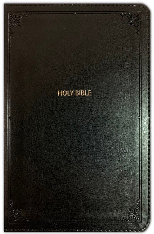 NKJV Personal Size Large Print End-of-Verse Reference Bible, Black Leathersoft