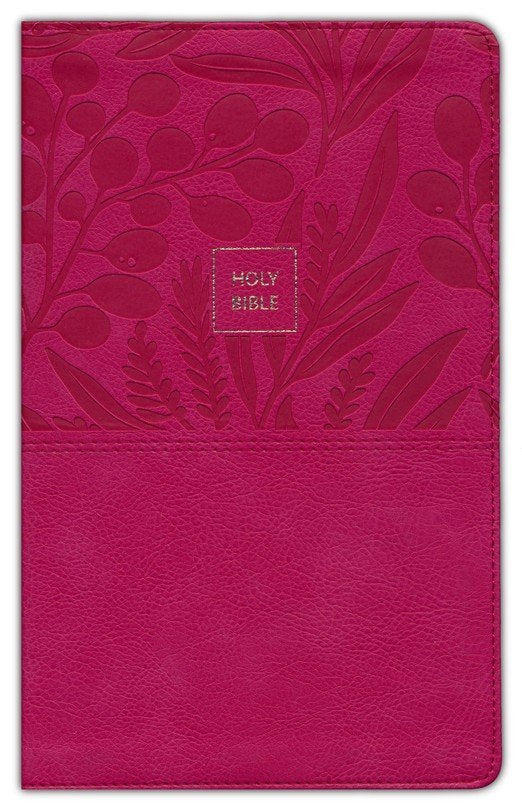 NKJV Personal Size Large Print End-of-Verse Reference Bible, Pink Leathersoft