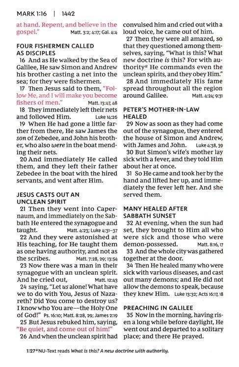 NKJV Personal Size Large Print End-of-Verse Reference Bible, Pink Leathersoft