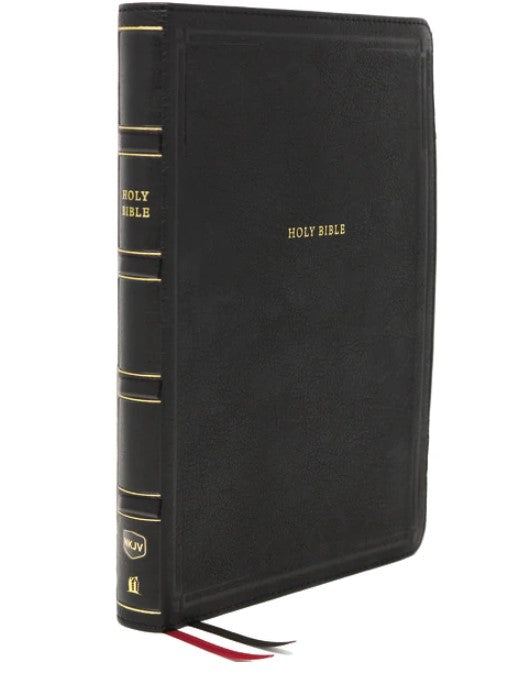NKJV Deluxe Personal Size Large Print Reference Bible, Black LeatherSoft, Indexed