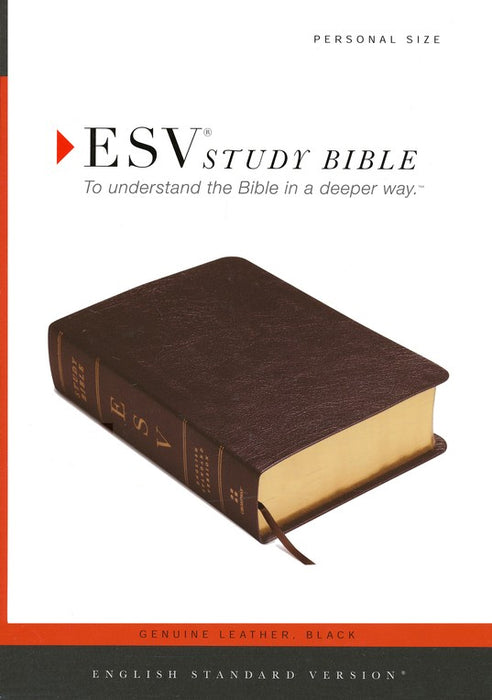 ESV Study Bible Personal Size - Black Genuine *