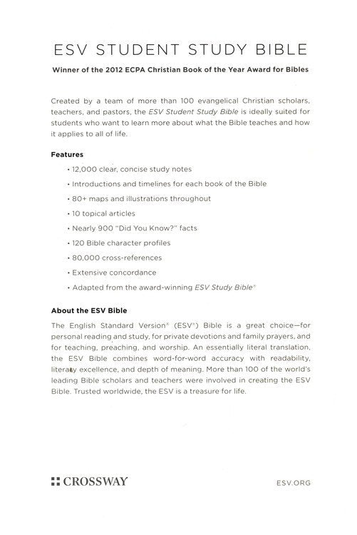 ESV Student Study Bible Navy/Slate TruTone