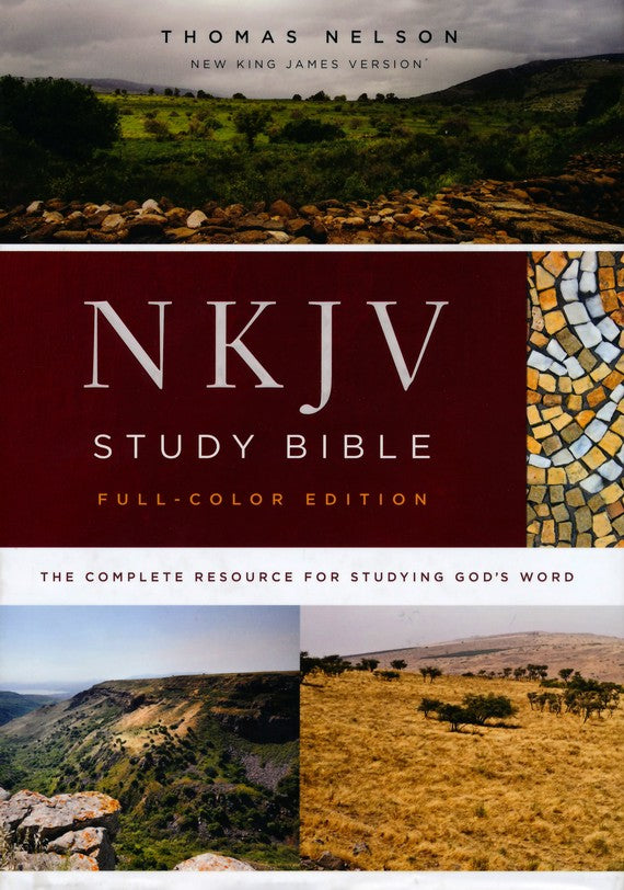 NKJV Comfort Print Study Bible Full-Color Edition Hardback