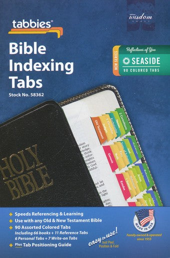 Tabbies Seaside OT & NT Bible Indexing Tabs