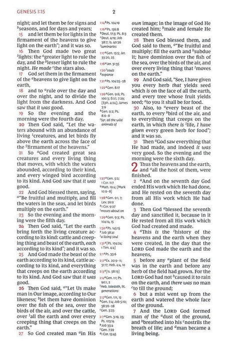 NKJV Classic Verse-by-Verse Center Column Reference Bible Gray Leathersoft Indexed