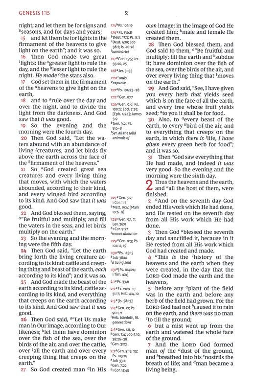 NKJV Classic Verse-by-Verse Center Column Reference Bible Black Premium Leather