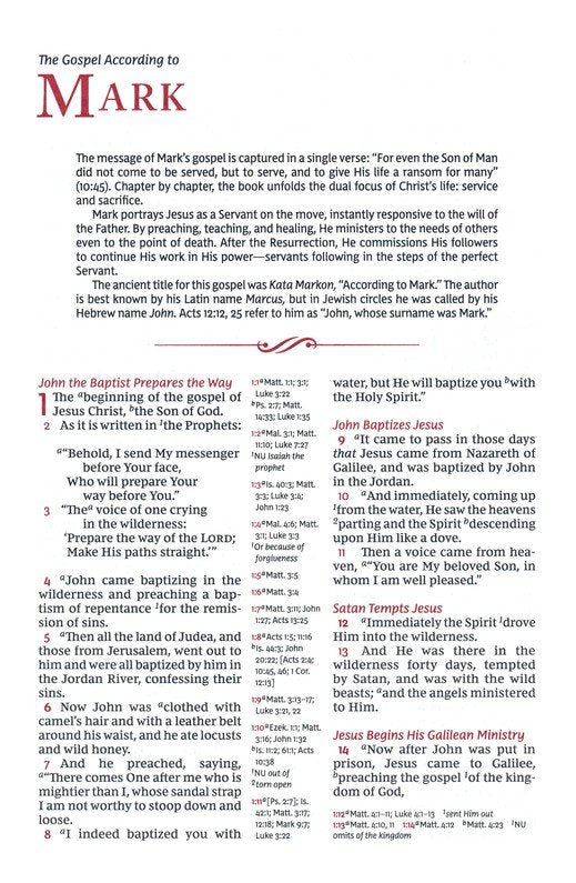 NKJV Classic Verse-by-Verse Center Column Reference Bible Black Leathersoft