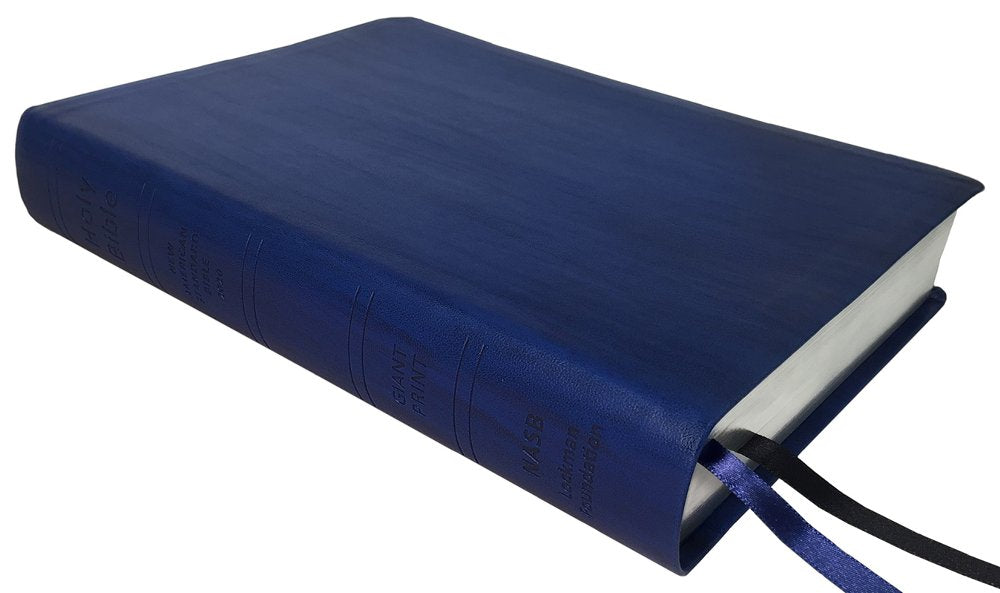 NASB 2020 Giant Print Bible Blue Leathertex Indexed