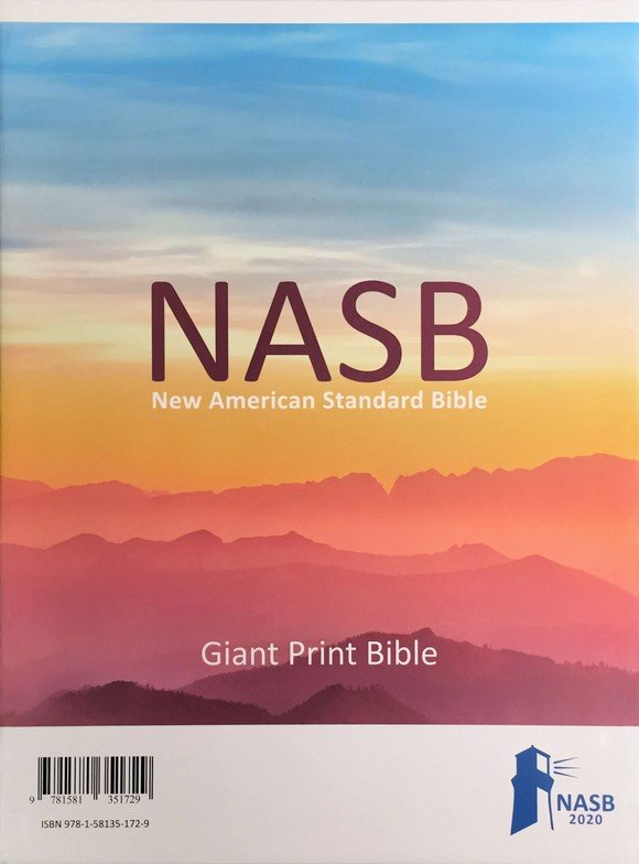 NASB 2020 Giant Print Bible Black Genuine Leather