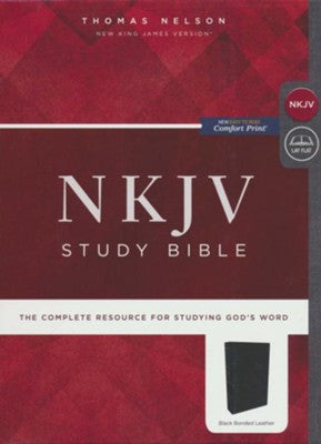 NKJV Study Bible Black Bonded Leather