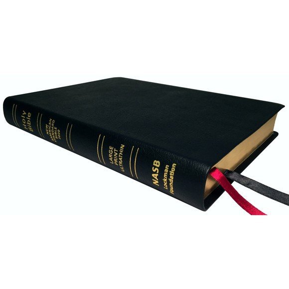 NASB 2020 Large Print Ultrathin Reference Bible Black Genuine Leather