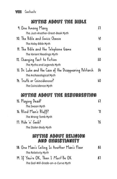 Contents Page VIII