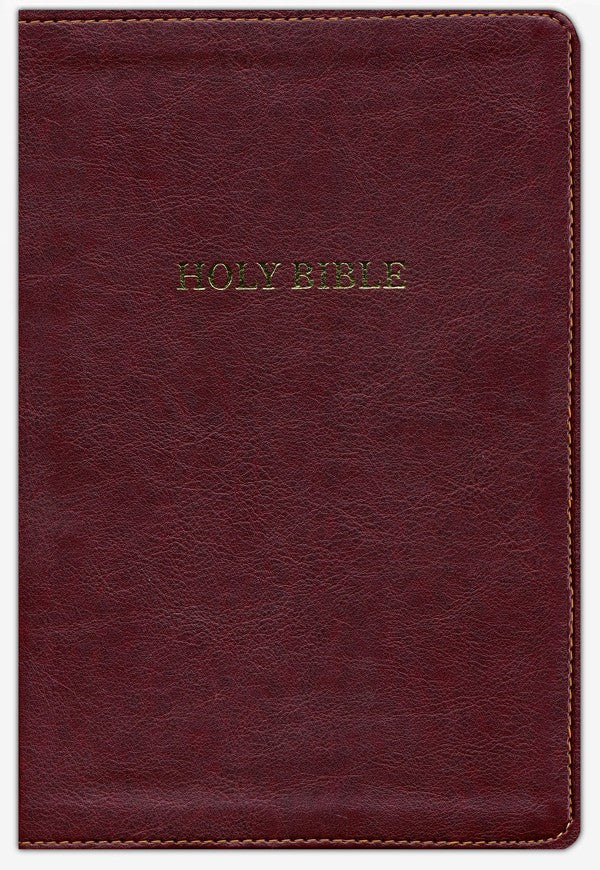 KJV Large Print Thinline Bible Comfort Print, Burgundy Leathersoft, Indexed