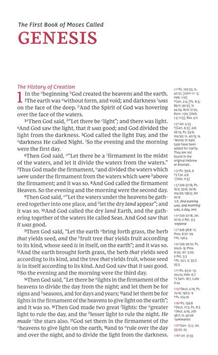 NKJV Single Column Reference Bible Black Genuine Leather