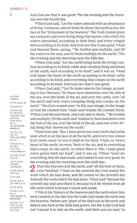 NKJV Single Column Reference Bible Black Genuine Leather