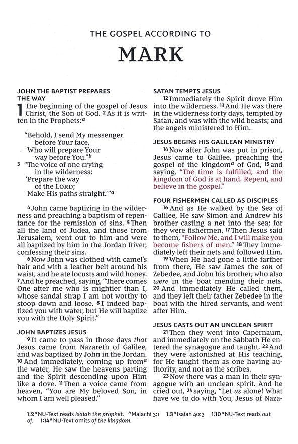 NKJV Giant Print Thinline Bible Brown Leathersoft