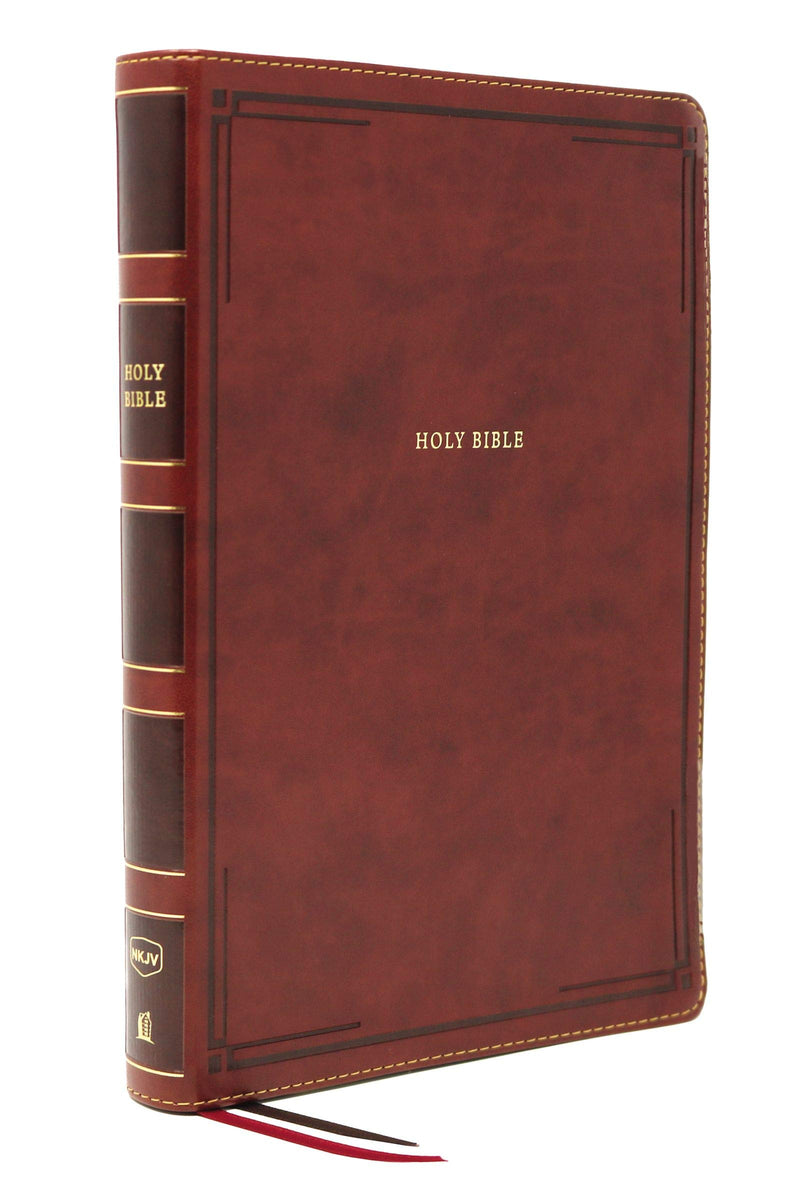 NKJV Giant Print Thinline Bible Brown Leathersoft
