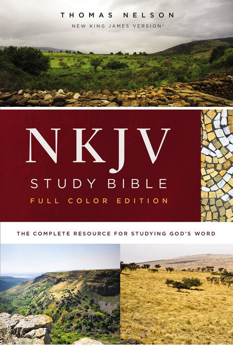 NKJV Study Bible Full Color Edition, Brown Genuine Leather, Indexed