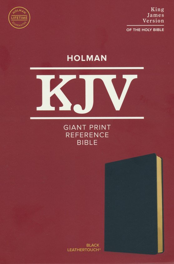 KJV Giant Print Reference Bible, Black Leathertouch