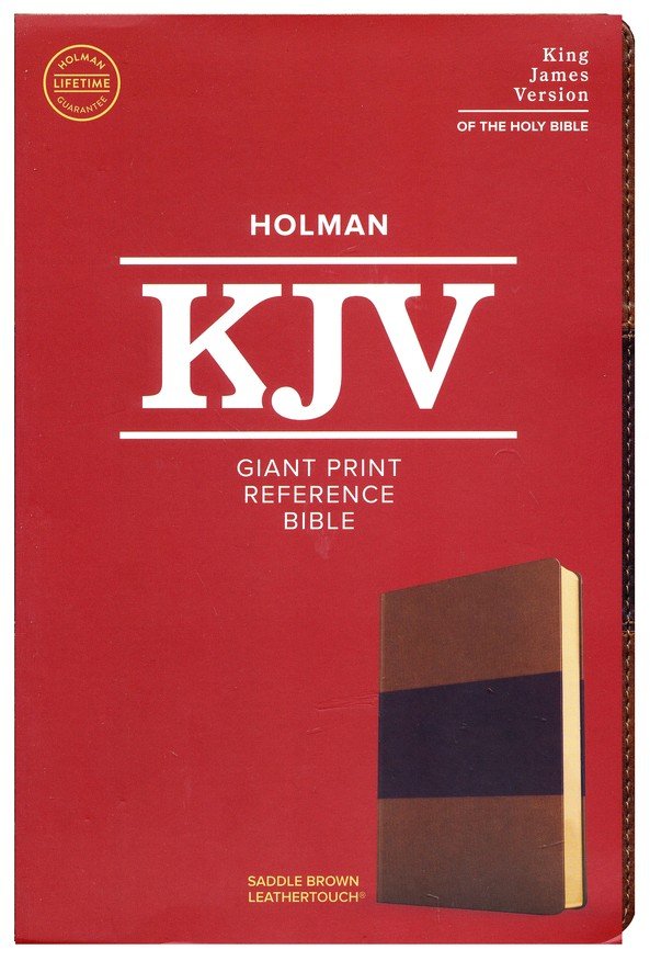 KJV Giant Print Reference Bible, Saddlebrown Leathertouch