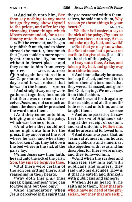 KJV Large Print Personal Size Reference Bible, Black LeatherTouch