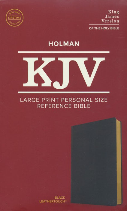 KJV Large Print Personal Size Reference Bible, Black LeatherTouch
