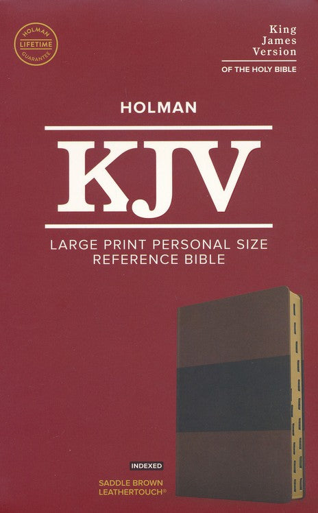 KJV Large Print Personal Size Reference Bible, Saddle Brown LeatherTouch Indexed