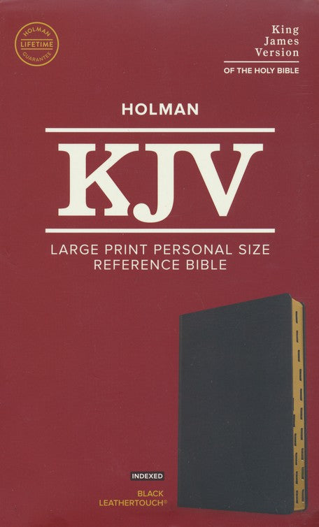 KJV Large Print Personal Size Reference Bible, Black LeatherTouch Indexed