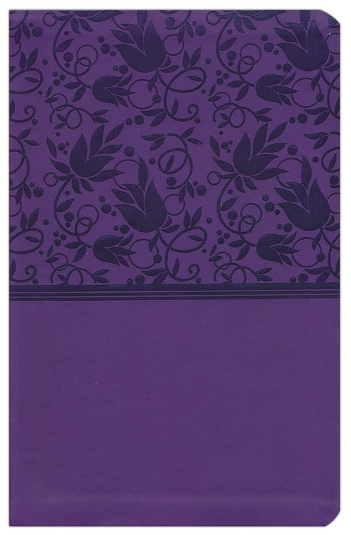 KJV Large Print Personal Size Reference Bible, Purple LeatherTouch, Indexed