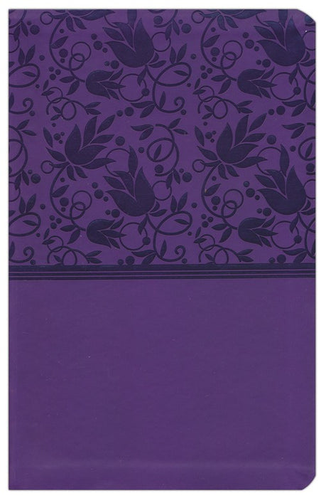 KJV Large Print Personal Size Reference Bible, Purple LeatherTouch, Indexed