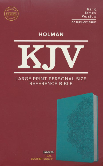 KJV Large Print Personal Size Reference Bible, Teal LeatherTouch Indexed