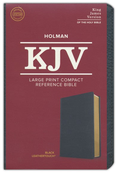 KJV Large Print Compact Bible Black LeatherTouch