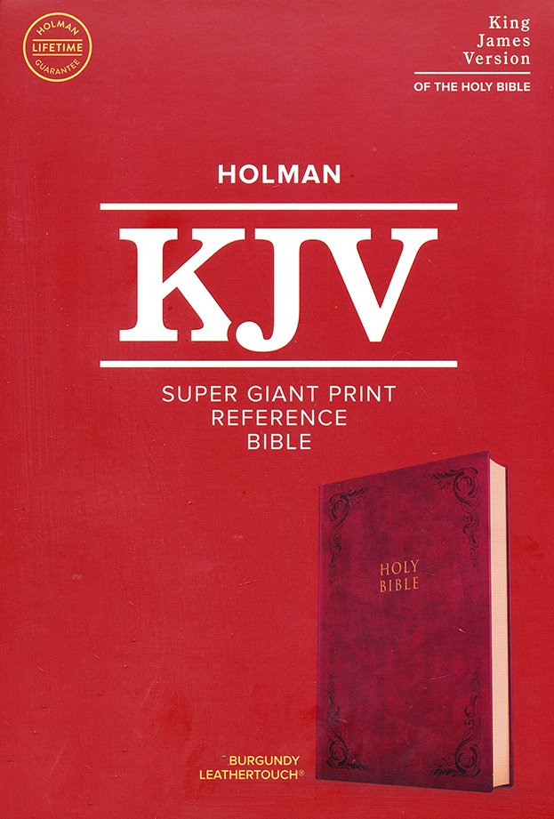 KJV Super Giant Print Reference Bible, Burgundy LeatherTouch