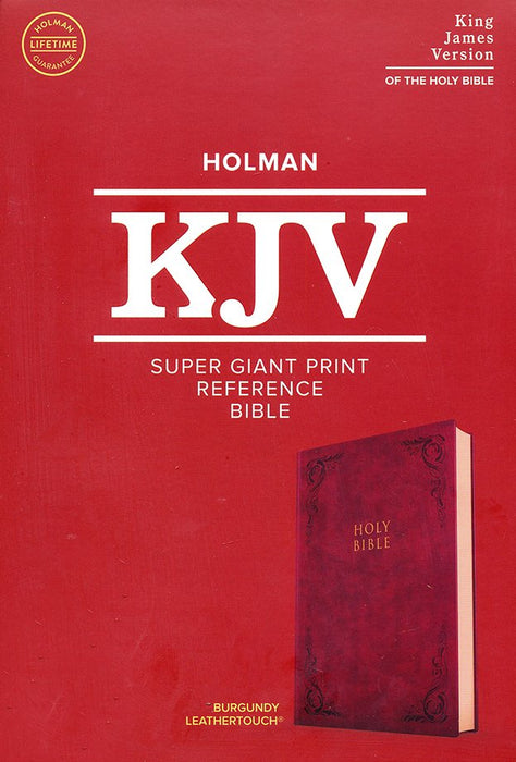 KJV Super Giant Print Reference Bible, Burgundy LeatherTouch