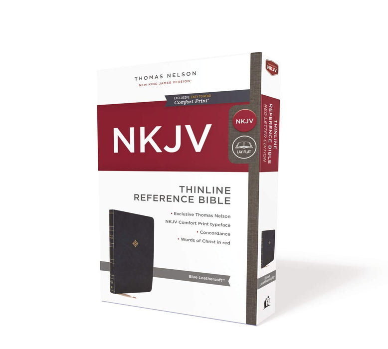 NKJV Thinline Reference Bible Blue Leathersoft