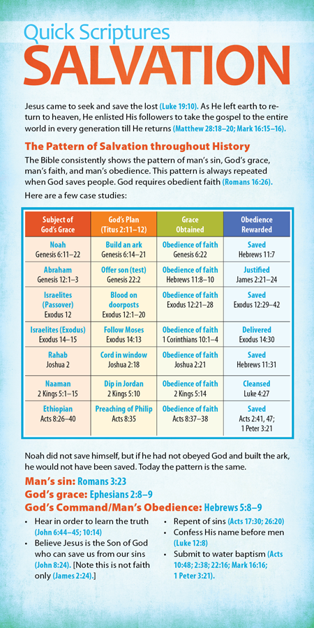 Quick Scriptures Salvation Bookmark — One Stone Biblical Resources