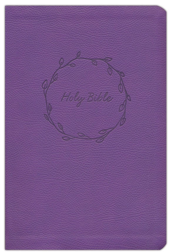 NKJV Value Large Print Thinline Bible Purple Leathersoft