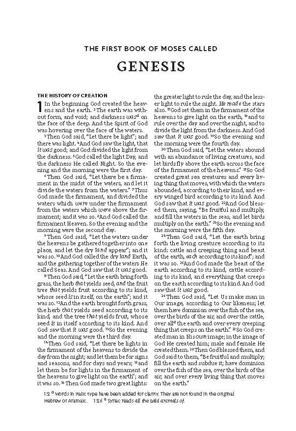 NKJV Large Print Thinline Bible Black LeatherSoft, Indexed