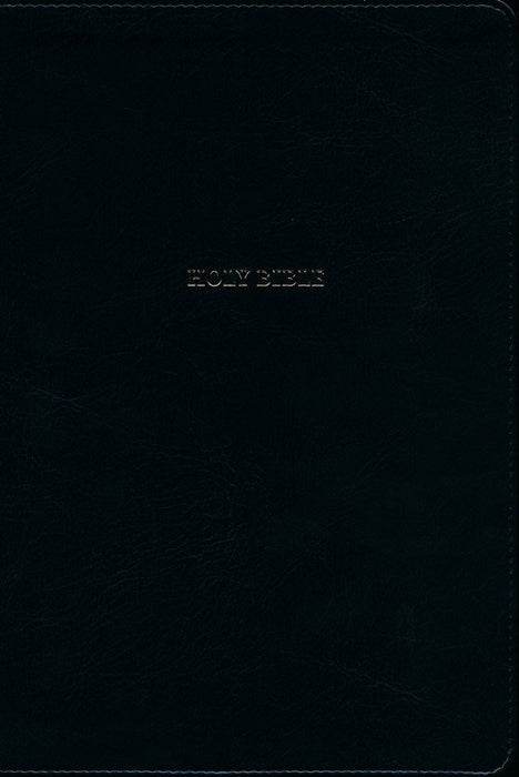 NKJV Large Print Thinline Reference Bible Black LeatherSoft