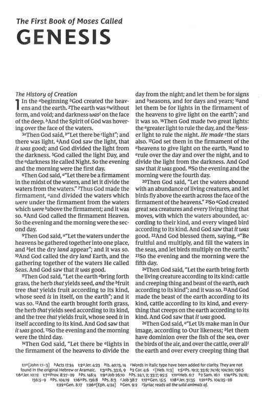 NKJV Large Print Thinline Reference Bible Blue LeatherSoft