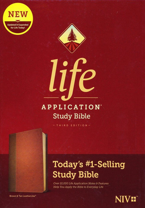 NIV Life Application Study Bible Brown/Tan Leatherlook