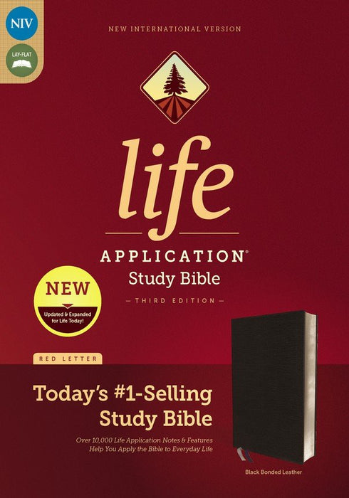 NIV Life Application Study Bible Black Bonded Leather
