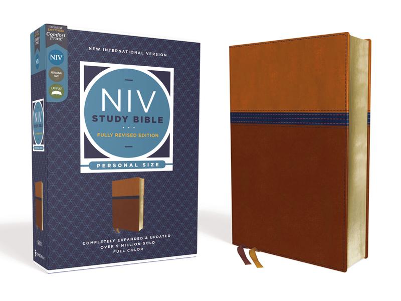 NIV Study Bible - Personal Size - Brown/Blue DuoTone