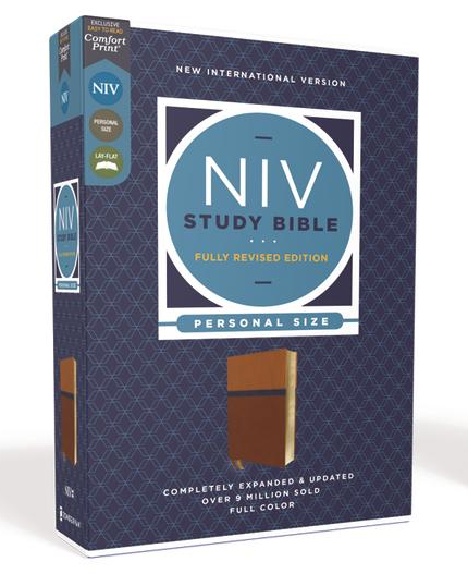 NIV Zondervan Study Bible - Personal Size - Brown/Blue DuoTone, Indexed