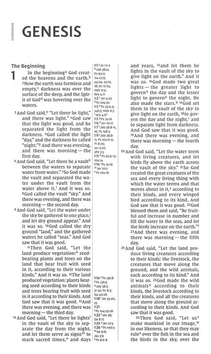 NIV Thinline Reference Bible Indexed Black Bonded Leather