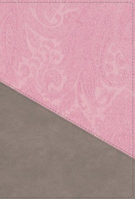 NIV Personal Size Large Print Bible Leathersoft Pink/Gray